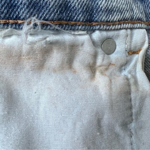 Zara Wide Leg High Rise Jeans Raw Hem Size 12 - Picture 6 of 9